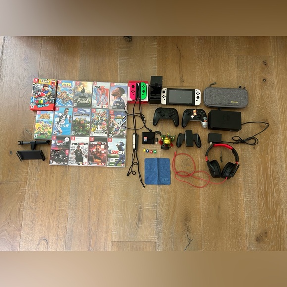 Nintendo Switch with tons of accessories